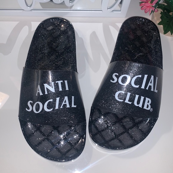 🎉HOST PICK! NEW! Anti Social Social Club slides! Price is FIRM - Picture 2 of 12